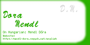 dora mendl business card