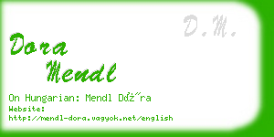 dora mendl business card